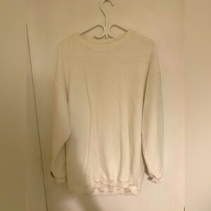 AERIE White Crew Neck Sweater